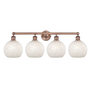 A thumbnail of the Innovations Lighting 616-4W 12 35 White Mouchette Vanity Antique Copper