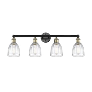 A thumbnail of the Innovations Lighting 616-4W-12-33 Brookfield Vanity Black Antique Brass / Clear