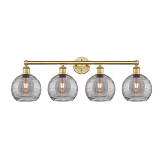 A thumbnail of the Innovations Lighting 616-4W 12 35 Athens Deco Swirl Vanity Brushed Brass / Light Smoke Deco Swirl