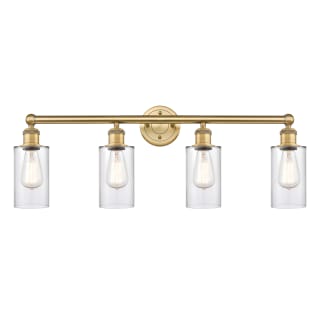 A thumbnail of the Innovations Lighting 616-4W-12-31 Clymer Vanity Brushed Brass / Clear