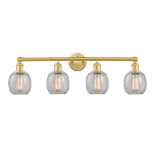 A thumbnail of the Innovations Lighting 616-4W-12-33 Belfast Vanity Satin Gold / Clear Crackle