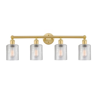 A thumbnail of the Innovations Lighting 616-4W-12-32 Cobbleskill Vanity Satin Gold / Clear