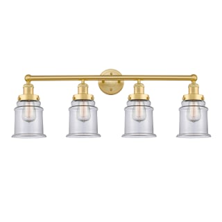 A thumbnail of the Innovations Lighting 616-4W-13-33 Canton Vanity Satin Gold / Clear