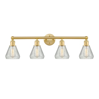 A thumbnail of the Innovations Lighting 616-4W-13-33 Conesus Vanity Satin Gold / Clear Crackle