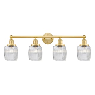 A thumbnail of the Innovations Lighting 616-4W-12-33 Colton Vanity Satin Gold / Clear Halophane