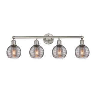 A thumbnail of the Innovations Lighting 616-4W 10 33 Athens Deco Swirl Vanity Brushed Satin Nickel / Light Smoke Deco Swirl