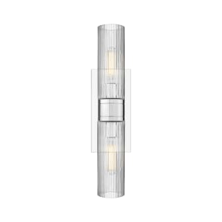 A thumbnail of the Innovations Lighting 617-2W-3-18 Ballston Urban Vanity Polished Chrome / Striped Clear