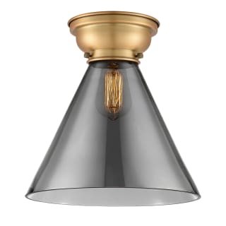 A thumbnail of the Innovations Lighting 623-1F-11-12-L Cone Semi-Flush Brushed Brass / Plated Smoke