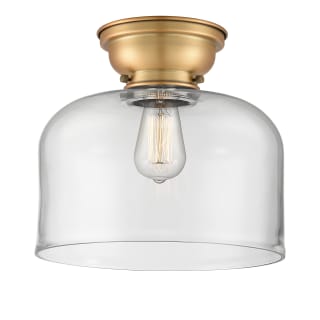 A thumbnail of the Innovations Lighting 623-1F-9-12-L Bell Semi-Flush Brushed Brass / Clear