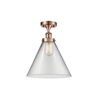 A thumbnail of the Innovations Lighting 916-1C-13-12-L Cone Semi-Flush Antique Copper / Clear