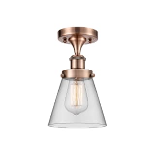 A thumbnail of the Innovations Lighting 916-1C-11-6 Cone Semi-Flush Antique Copper / Clear