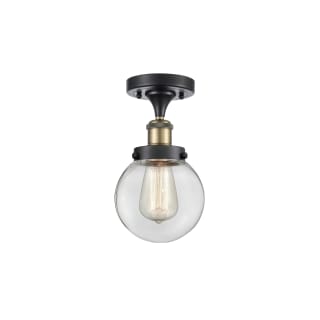 A thumbnail of the Innovations Lighting 916-1C-11-6 Beacon Semi-Flush Black Antique Brass / Clear