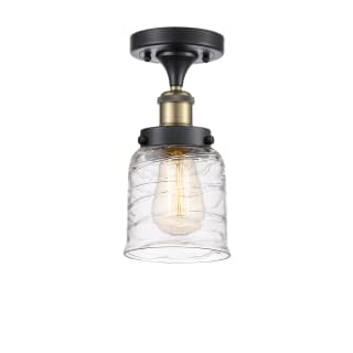 A thumbnail of the Innovations Lighting 916-1C-11-5 Bell Semi-Flush Black Antique Brass / Deco Swirl