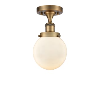 A thumbnail of the Innovations Lighting 916-1C-11-6 Beacon Semi-Flush Brushed Brass / Matte White