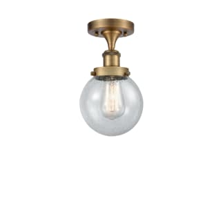 A thumbnail of the Innovations Lighting 916-1C-11-6 Beacon Semi-Flush Brushed Brass / Seedy