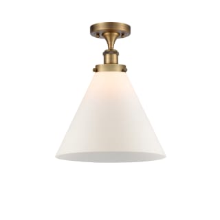 A thumbnail of the Innovations Lighting 916-1C-13-12-L Cone Semi-Flush Brushed Brass / Matte White