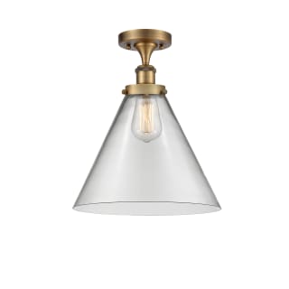 A thumbnail of the Innovations Lighting 916-1C-13-12-L Cone Semi-Flush Brushed Brass / Clear
