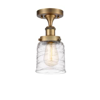 A thumbnail of the Innovations Lighting 916-1C-11-5 Bell Semi-Flush Brushed Brass / Deco Swirl