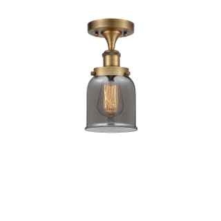 A thumbnail of the Innovations Lighting 916-1C-11-5 Bell Semi-Flush Brushed Brass / Plated Smoke