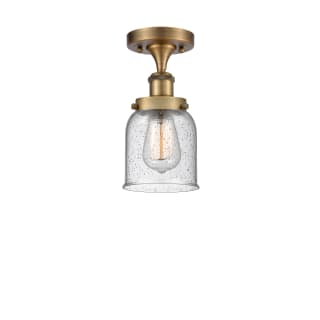 A thumbnail of the Innovations Lighting 916-1C-11-5 Bell Semi-Flush Brushed Brass / Seedy