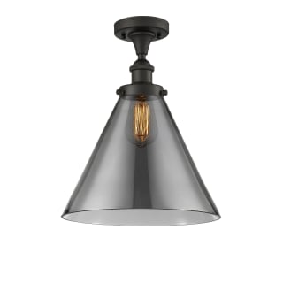 A thumbnail of the Innovations Lighting 916-1C-13-12-L Cone Semi-Flush Oil Rubbed Bronze / Plated Smoke