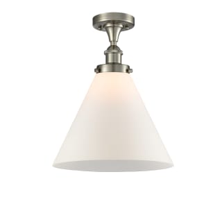 A thumbnail of the Innovations Lighting 916-1C-13-12-L Cone Semi-Flush Brushed Satin Nickel / Matte White
