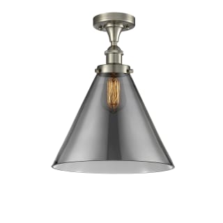A thumbnail of the Innovations Lighting 916-1C-13-12-L Cone Semi-Flush Brushed Satin Nickel / Plated Smoke