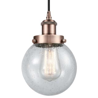 A thumbnail of the Innovations Lighting 916-1P-9-6 Beacon Pendant Antique Copper / Seedy