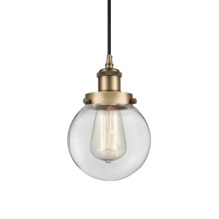 A thumbnail of the Innovations Lighting 916-1P-9-6 Beacon Pendant Brushed Brass / Clear