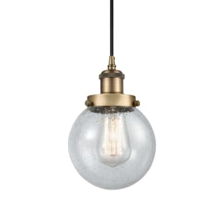 A thumbnail of the Innovations Lighting 916-1P-9-6 Beacon Pendant Brushed Brass / Seedy