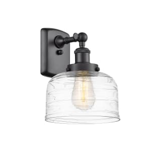 A thumbnail of the Innovations Lighting 916-1W-13-8 Bell Sconce Matte Black / Clear Deco Swirl
