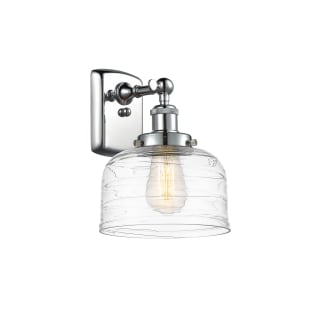 A thumbnail of the Innovations Lighting 916-1W-13-8 Bell Sconce Polished Chrome / Clear Deco Swirl