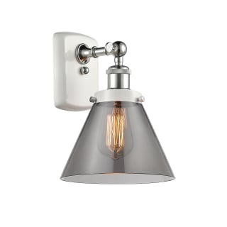A thumbnail of the Innovations Lighting 916-1W-13-8 Cone Sconce White and Polished Chrome / Plated Smoke