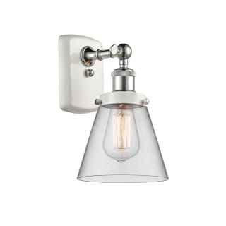 A thumbnail of the Innovations Lighting 916-1W-11-6 Cone Sconce White and Polished Chrome / Clear