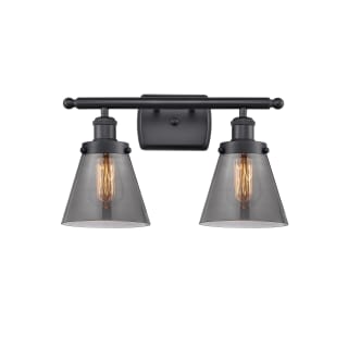 A thumbnail of the Innovations Lighting 916-2W Small Cone Matte Black / Plated Smoke
