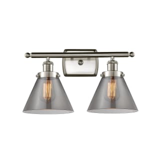 A thumbnail of the Innovations Lighting 916-2W Large Cone Brushed Satin Nickel / Plated Smoke