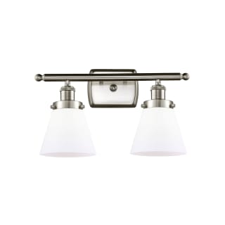 A thumbnail of the Innovations Lighting 916-2W Small Cone Brushed Satin Nickel / Matte White