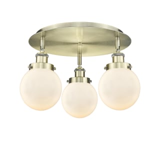 A thumbnail of the Innovations Lighting 916-3C-10-18 Beacon Flush Antique Brass / Matte White