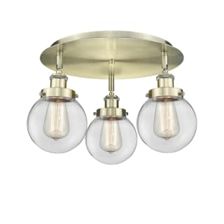 A thumbnail of the Innovations Lighting 916-3C-10-18 Beacon Flush Antique Brass / Clear