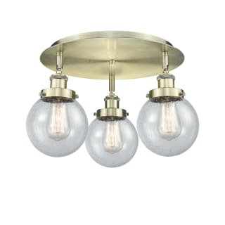 A thumbnail of the Innovations Lighting 916-3C-10-18 Beacon Flush Antique Brass / Seedy