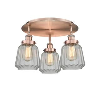 A thumbnail of the Innovations Lighting 916-3C-8-19 Chatham Flush Antique Copper / Clear