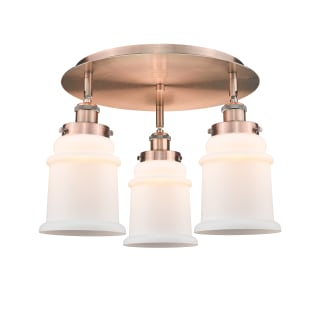 A thumbnail of the Innovations Lighting 916-3C-11-18 Canton Flush Antique Copper / Matte White