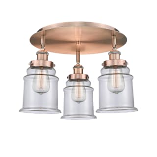 A thumbnail of the Innovations Lighting 916-3C-11-18 Canton Flush Antique Copper / Clear