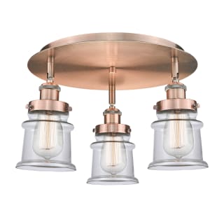 A thumbnail of the Innovations Lighting 916-3C-9-17 Canton Flush Antique Copper / Clear