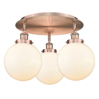 A thumbnail of the Innovations Lighting 916-3C-12-20 Canton Flush Antique Copper / Matte White