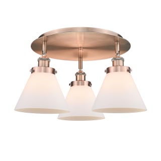 A thumbnail of the Innovations Lighting 916-3C-10-20 Cone Flush Antique Copper / Matte White