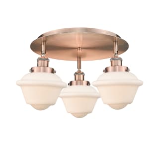 A thumbnail of the Innovations Lighting 916-3C-8-19 Oxford Flush Antique Copper / Matte White