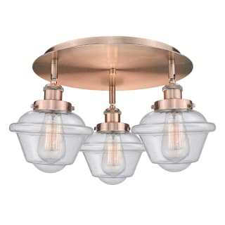 A thumbnail of the Innovations Lighting 916-3C-8-19 Oxford Flush Antique Copper / Seedy