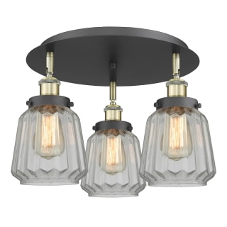 A thumbnail of the Innovations Lighting 916-3C-8-19 Chatham Flush Black Antique Brass / Clear