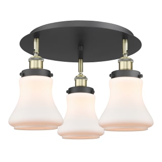 A thumbnail of the Innovations Lighting 916-3C-10-18 Bellmont Flush Black Antique Brass / Matte White